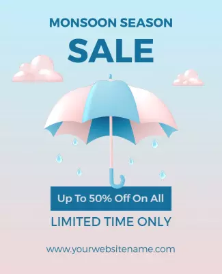 Mystic and Oyster Pink Seasonal Flyer Template