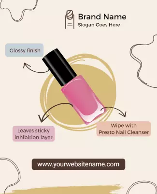 Nail Polish Product Advertisement Flyer Template