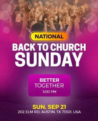 National Back to Church Sunday Flyer Template