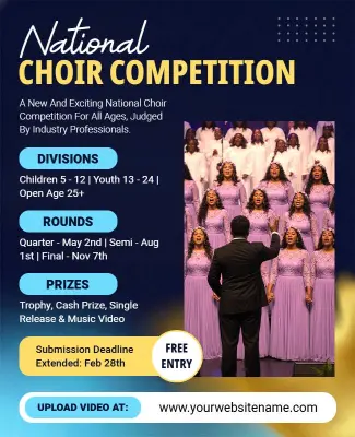 National Choir Singing Competition Poster Template