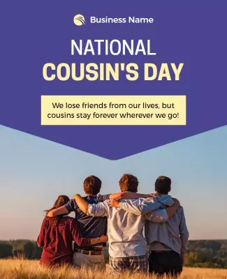 National Cousins Day Celebration Flyer Template