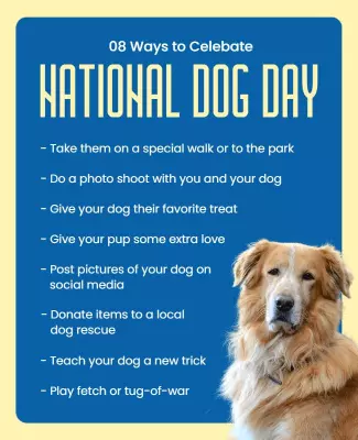National Dog Day Celebration Ideas Flyer Template