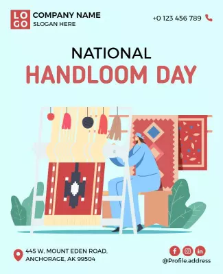 Vibrant Handloom Theme for National Handloom Day Flyer Template