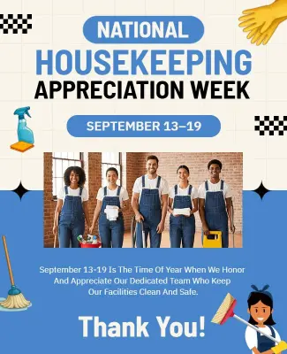National Housekeeping Appreciation Week Flyer Template