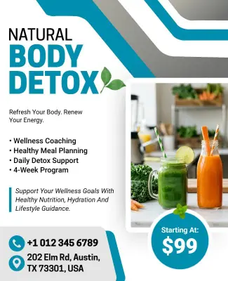 Natural Body Detox Flyer Template
