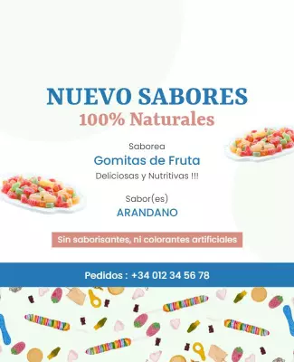 Natural Fruit Gummies Promotional Flyer Template