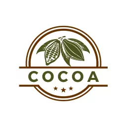 Natural Green Cocoa Pod Design Showcasing Organic Ingredients Logo Template