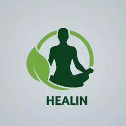 Natural Green Silhouette Emphasizing Yoga and Wellness Logo Template