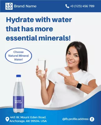 Natural Mineral Water Promotion Flyer Template