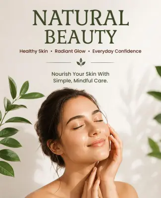 Natural Skincare Promotion Poster Template