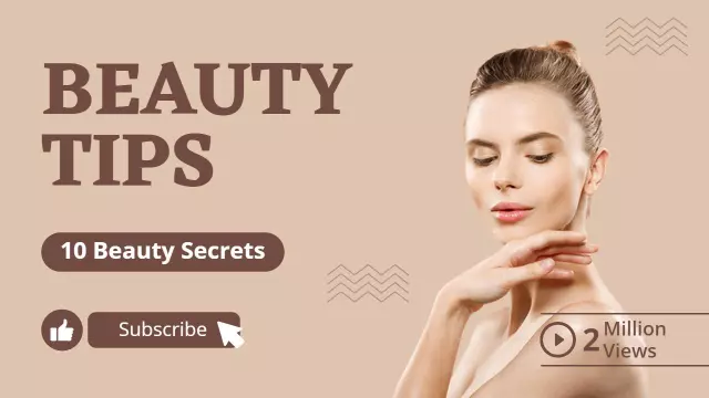 Natural Skincare Routine Tips Beauty YouTube Thumbnail Template