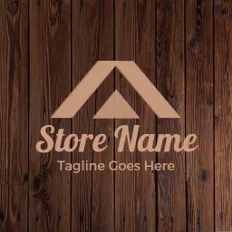 Natural Wood Grain Background for Plywood Store Logo Template