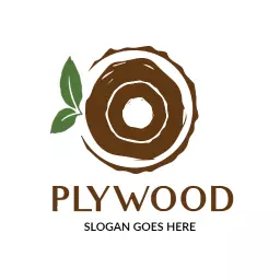 Natural Wood Grain Design Featuring Plywood Industry Logo Template