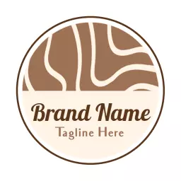 Natural Wood Grain Patterns Represent Quality Plywood Logo Template