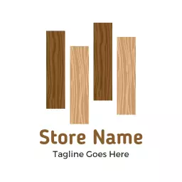 Natural Wood Texture Pattern for Plywood Store Logo Template