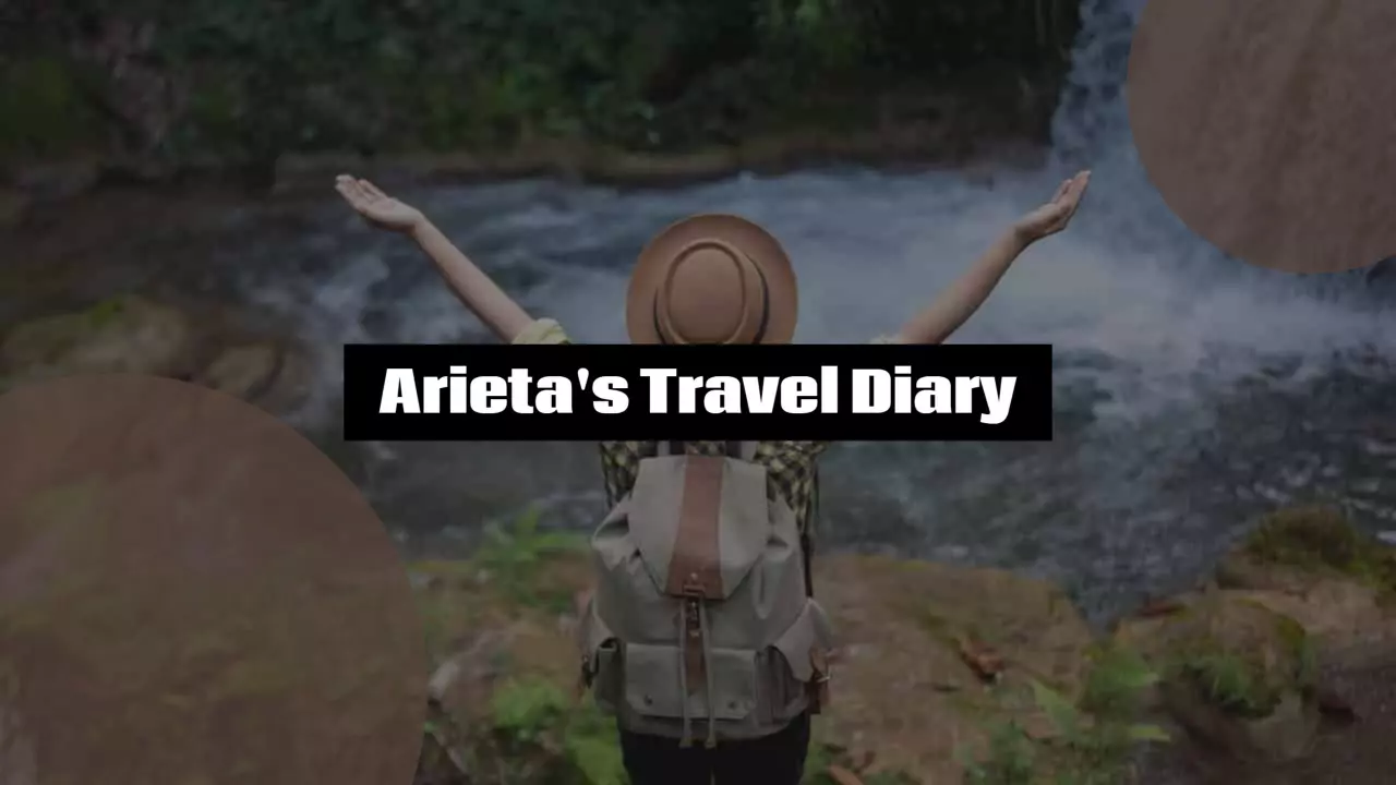 Nature Enthusiast Celebrating at River in Travel Banner Template