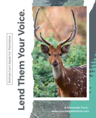 Nature-Inspired Animal Advocacy Campaign Poster Template