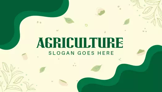 Nature-Inspired Green Agriculture Business Card Template