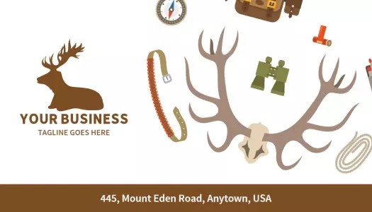 Nature Inspired Hunting Adventure Visiting Card Template