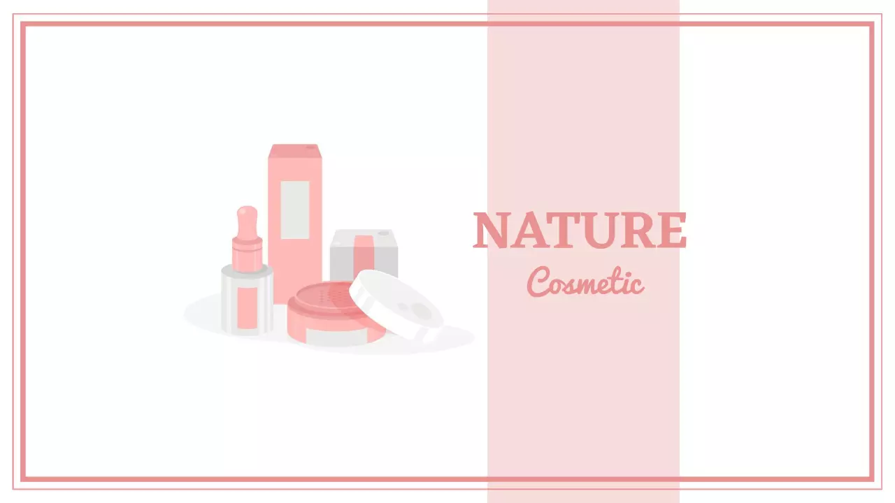 Nature-Inspired Pink Cosmetic Products YouTube Banner Template
