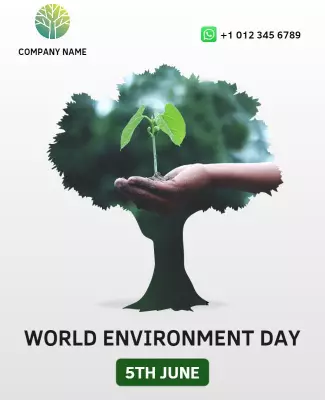 Nature-Inspired World Environment Day Celebration Poster Template