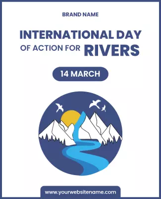 Nature-Themed International Day for Rivers Poster Template
