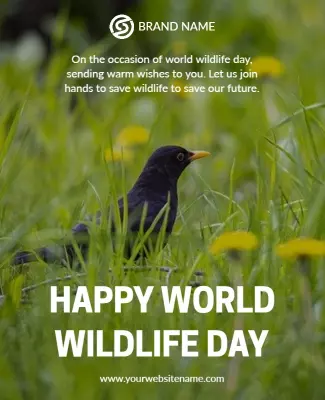 Nature-Themed Wildlife Conservation Awareness Poster Template