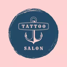Nautical Anchor Design with Vintage Tattoo Studio Logo Template