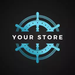 Nautical Design with a Blue Gradient Features Logo Template