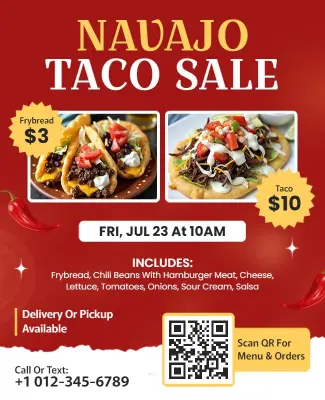 Navajo Taco Sale Flyer Template