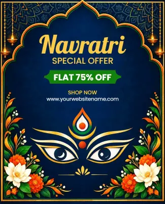 Navratri Festival Special Offer Poster Template