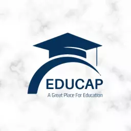 Navy Graduation Cap Symbolizing Quality Education Logo Template
