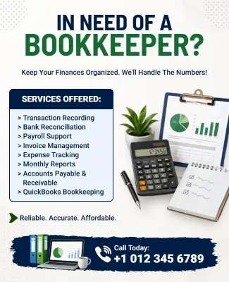 Need a Bookkeeper Advertisement Flyer Template
