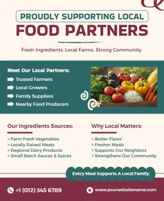 Neighborhood Food Suppliers Advertisement Flyer Template