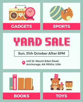 Neighborhood Yard Sale Event Flyer Template