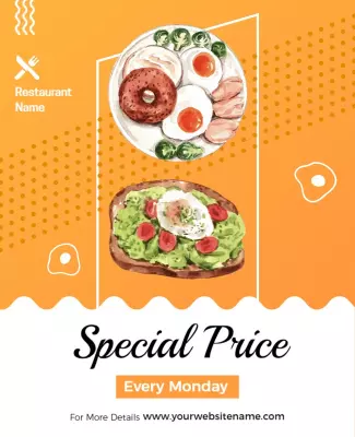 Neon Carrot and Pearl Bush Food Flyer Template