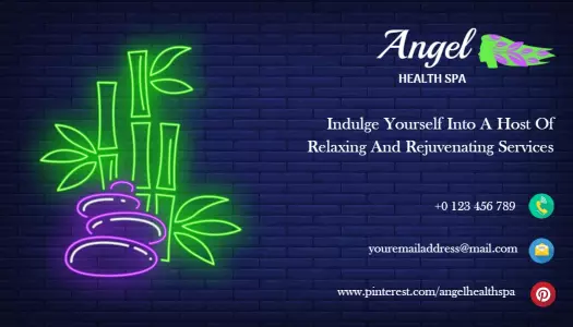 Neon Green Spa Wellness Relaxation Services Business Card Template