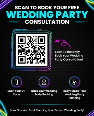 Neon QR Code Wedding Party Consultation Flyer Template