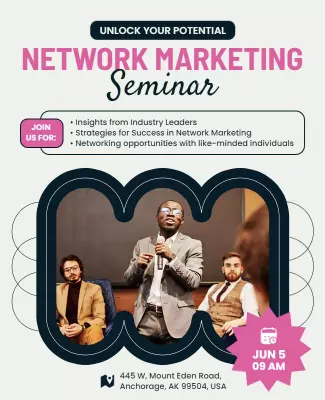 Network Marketing Seminar Promotional Flyer Template