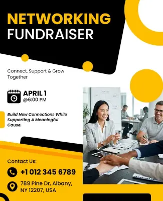 Networking Fundraiser Event Flyer Template