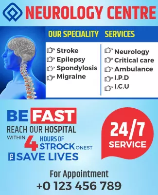 Neurology Centre Medical Services Flyer Template