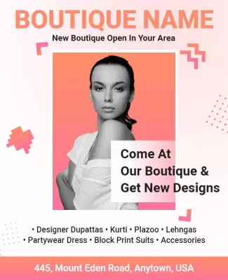 New Boutique Fashion Collection Announcement Flyer Template