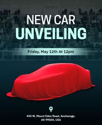 New Car Unveiling Event Flyer Template