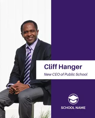 New Ceo Announcement School Flyer Template