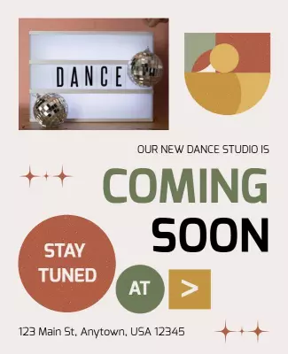 New Dance Studio Opening Announcement Flyer Template