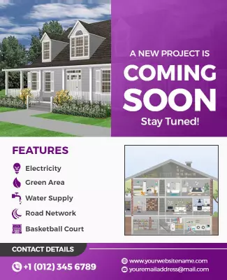 New Housing Development Announcement Flyer Template