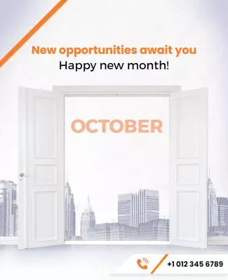 Customizable Happy New Month Flyer Templates for All Months
