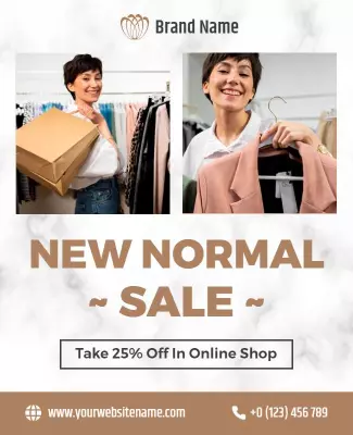 New Normal Retail Sale Promotion Flyer Template