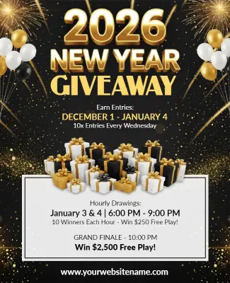 New Year Giveaway Event Promo Flyer Template