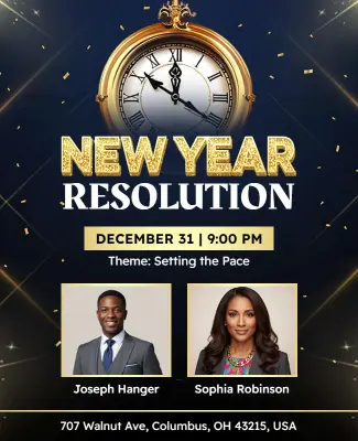 New Year Resolution Celebration Flyer Template